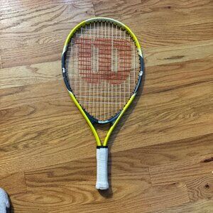 Wilson Junior Tennis Racket Size 25 For Kids Lightweight Yellow & Black